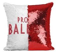 Fabulous Housse de Coussin à Sequin - Paillettes Rouge Pro du Ballon [40 x 40 cm] Rouge G