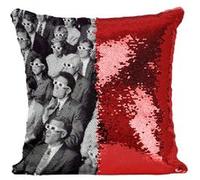 Fabulous Housse de Coussin à Sequin - Paillettes Rouge Public Cinema Lunettes 3D 1960 [40 x 40 cm] Rouge G