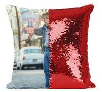 Fabulous Housse de Coussin à Sequin - Paillettes Rouge Retour Vers le Futur Marty McFly Michael J. Fox [40 x 40 cm] Rouge G