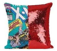 Fabulous Housse de Coussin à Sequin - Paillettes Rouge X Men Marvel Couverture BD Vintage Comics [40 x 40 cm] Rouge G