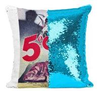 Fabulous Housse de Coussin à Sequin - Paillettes Turquoise 5e Colonne Vieille Affiche Française de Film [40 x 40 cm] Turquoise G