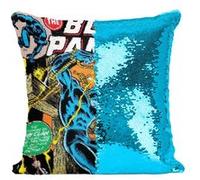 Fabulous Housse de Coussin à Sequin - Paillettes Turquoise Black Panther Marvel Couverture BD [40 x 40 cm] Turquoise G