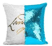 Fabulous Housse de Coussin à Sequin - Paillettes Turquoise Da Vinci Signature [40 x 40 cm] Turquoise G