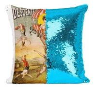 Fabulous Housse de Coussin à Sequin - Paillettes Turquoise Descente d'Absalon par Miss Stena Poster Spectacle [40 x 40 cm] Turquoise G