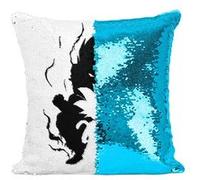 Fabulous Housse de Coussin à Sequin - Paillettes Turquoise Dragon Ball Son Goku Adulte Enfant [40 x 40 cm] Turquoise G