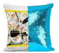Fabulous Housse de Coussin à Sequin - Paillettes Turquoise One Piece A Casual Discovery [40 x 40 cm] Turquoise G