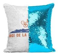 Fabulous Housse de Coussin à Sequin - Paillettes Turquoise Roi de la Montagne [40 x 40 cm] Turquoise G
