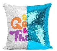 Fabulous Housse de Coussin à Sequin - Paillettes Turquoise See Good in All Things [40 x 40 cm] Turquoise G