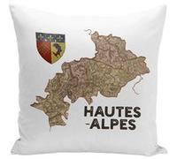 Fabulous Housse de coussin blanc Hautes Alpes carte ancienne [40x40 cm] Blanc G