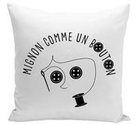 Fabulous Housse de coussin blanc Mignon Comme un bouton [40x40 cm] Blanc G