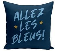 Fabulous Housse de coussin bleu Allez les Bleus ! [40x40 cm] Bleu G