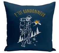 Fabulous Housse de coussin bleu P'tit Randonneur [40x40 cm] Bleu G