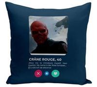 Fabulous Housse de coussin bleu Tinder Crâne Rouge [40x40 cm] Bleu G