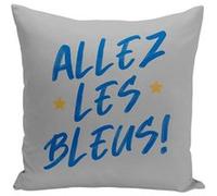 Fabulous Housse de coussin gris Allez les Bleus ! [40x40 cm] Gris G