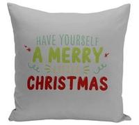 Fabulous Housse de coussin gris Have Yourself a Merry Little Christmas [40x40 cm] Gris G