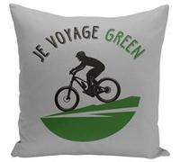 Fabulous Housse de coussin gris Je Voyage Green Vélo [40x40 cm] Gris G