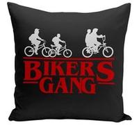 Fabulous Housse de coussin noir Bikers Gang - Stranger things [40x40 cm] Noir G