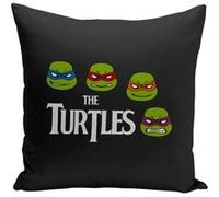 Fabulous Housse de coussin noir The Turtles - Beatles [40x40 cm] Noir G