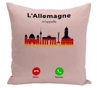 Fabulous Housse de coussin rose L'Allemagne M'Appelle Patrimoine et Drapeau [40x40 cm] Rose G