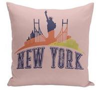 Fabulous Housse de coussin rose New York Skyline [40x40 cm] Rose G