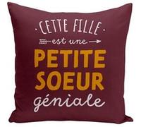 Fabulous Housse de coussin rouge Cette Fille est une Petite Soeur Géniale [40x40 cm] Rouge G