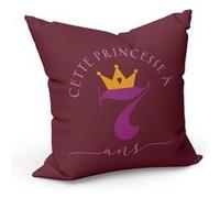Fabulous Housse de coussin Rouge Cette Princesse À 7 Ans [40x40 cm] Rouge G