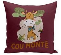 Fabulous Housse de coussin rouge Girafe Cou Monté [40x40 cm] Rouge G