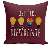 Fabulous Housse de coussin rouge Ose Etre Différente [40x40 cm] Rouge G