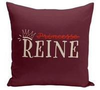 Fabulous Housse de coussin rouge Reine et Non Princesse ! [40x40 cm] Rouge G