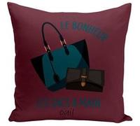 Fabulous Housse de coussin rouge Sac à Main - L'argent ne Fait Pas le Bonheur [40x40 cm] Rouge G