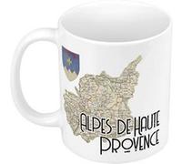 Fabulous Mug céramique Alpes de Haute Provence carte ancienne Blanc G