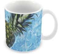 Fabulous Mug céramique Ananas se Baigne dans la Piscine Été Blanc G