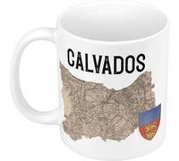 Fabulous Mug céramique Calvados carte ancienne Blanc G