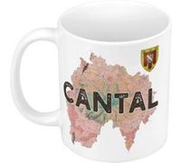 Fabulous Mug céramique Cantal carte ancienne Blanc G