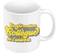 Fabulous Mug céramique Certifié meilleur Collègue de l'univers Blanc G