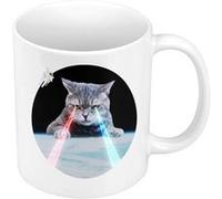 Fabulous Mug céramique Chat Laser Blanc G