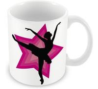 Fabulous Mug céramique Danseuse Étoile Arabesque sur Étoile Rose Blanc G