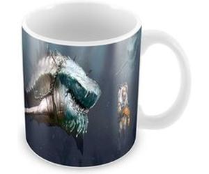 Fabulous Mug céramique Dessin Requins Effrayant Blanc G