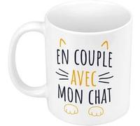 Fabulous Mug céramique En Couple avec mon Chat Blanc G