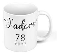 Fabulous Mug céramique J'Adore 78 Yvelines Departement Versailles Blanc G