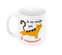 Fabulous Mug Céramique Je ne ronfle pas, Je ronronne Humour Chat