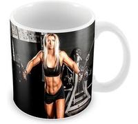 Fabulous Mug céramique Jolie Fille Fitness Gym Blanc G