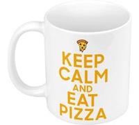 Fabulous Mug céramique Keep Calm and Eat Pizza Blanc G