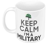 Fabulous Mug céramique Keep Calm I'm a Military Blanc G