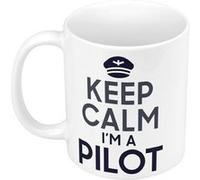 Fabulous Mug céramique Keep Calm I'm a Pilot Blanc G