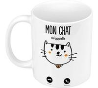 Fabulous Mug céramique Mon Chat Mignon M'Appelle Blanc G