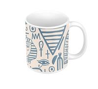 Fabulous Mug Céramique Motif Hieroglyphes Egyptiens Ancien Symboles Antiquité Egypte Pharaons