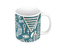 Fabulous Mug Céramique Motif Hieroglyphes Sombre Egyptiens Ancien Symboles Antiquité Egypte Pharaons