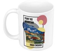 Fabulous Mug céramique Paint No Mountain High Enough Blanc G
