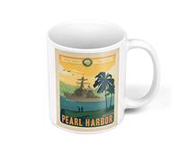 Fabulous Mug Céramique Pearl Harbor Hawaii Affiche Poster Vintage Voyage Art Deco